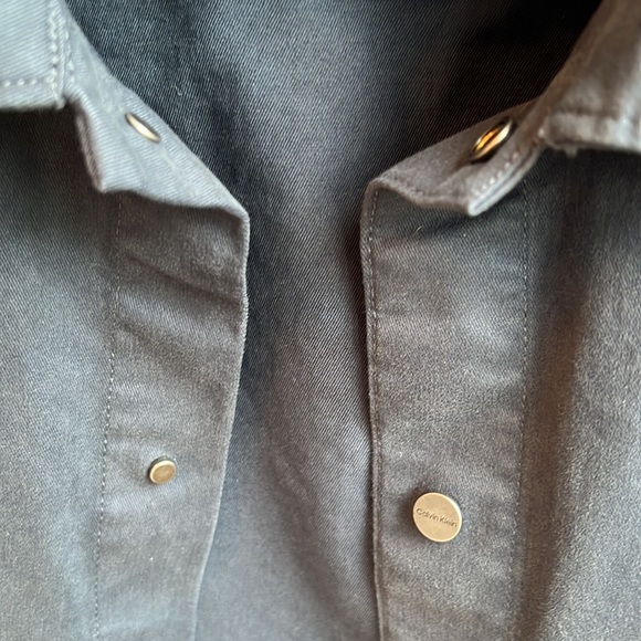 Calvin Klein Men’s Snap Front Jacket, Navy, Size M - Picture 12 of 13